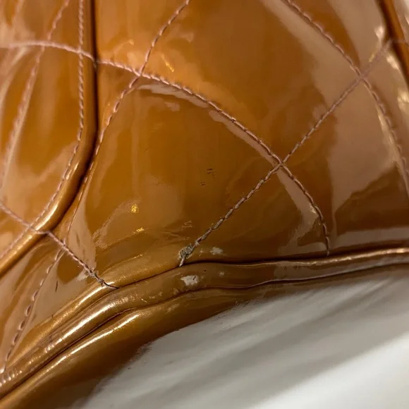 CHANEL Tan Quilted Shoulder Bag - Picture 9 of 11